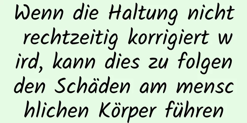 Wenn die Haltung nicht rechtzeitig korrigiert wird, kann dies zu folgenden Schäden am menschlichen Körper führen