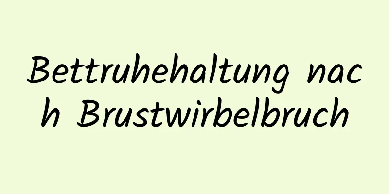 Bettruhehaltung nach Brustwirbelbruch