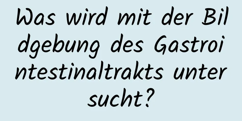 Was wird mit der Bildgebung des Gastrointestinaltrakts untersucht?