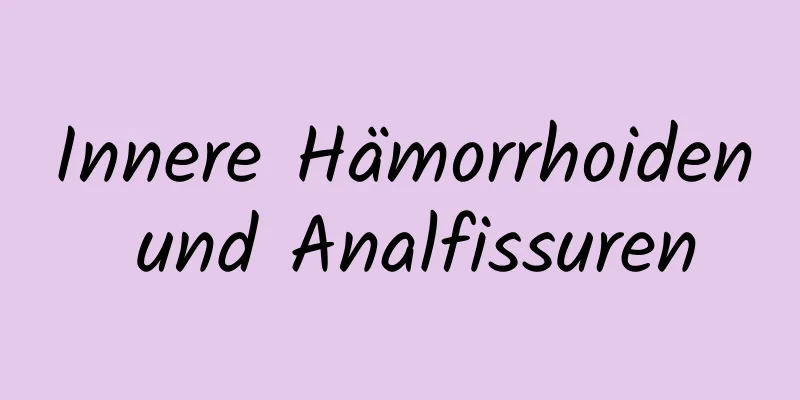 Innere Hämorrhoiden und Analfissuren