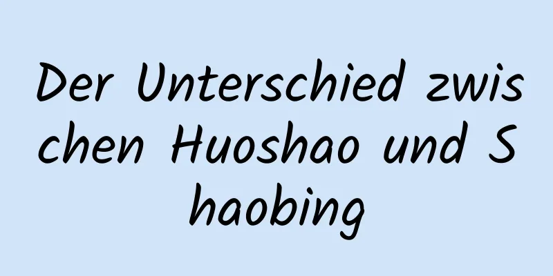 Der Unterschied zwischen Huoshao und Shaobing