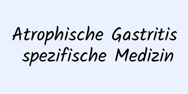 Atrophische Gastritis spezifische Medizin