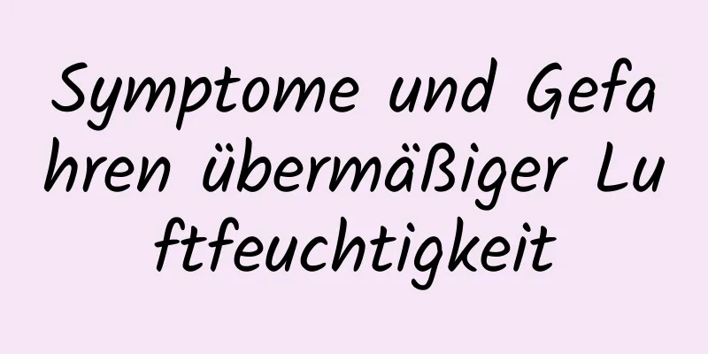 Symptome und Gefahren übermäßiger Luftfeuchtigkeit