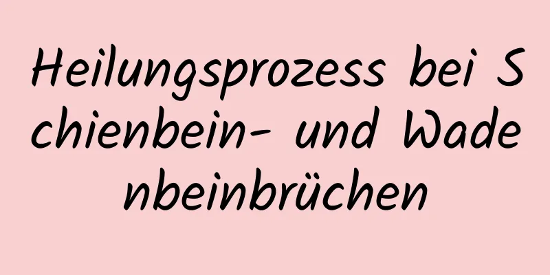 Heilungsprozess bei Schienbein- und Wadenbeinbrüchen