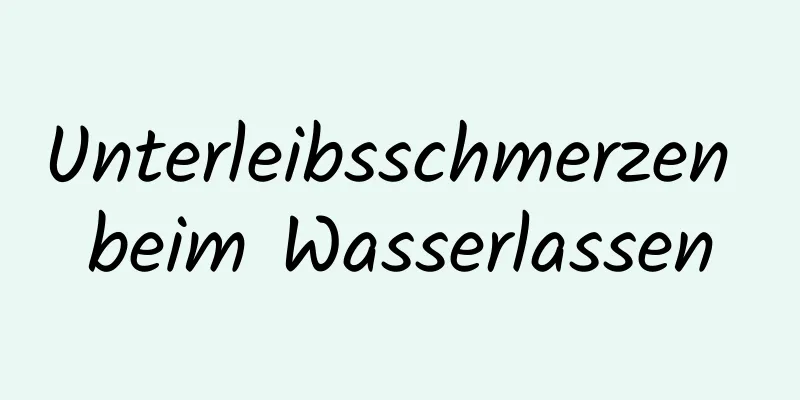 Unterleibsschmerzen beim Wasserlassen