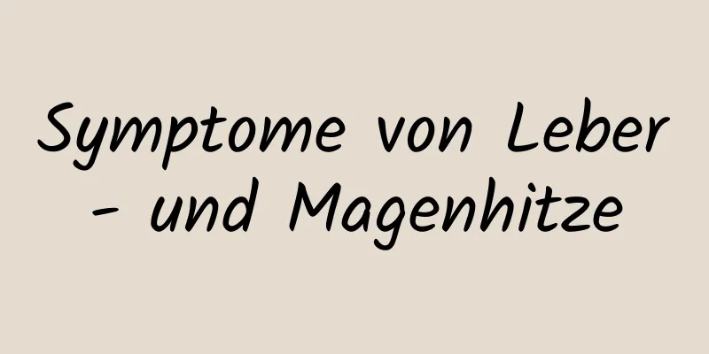 Symptome von Leber- und Magenhitze