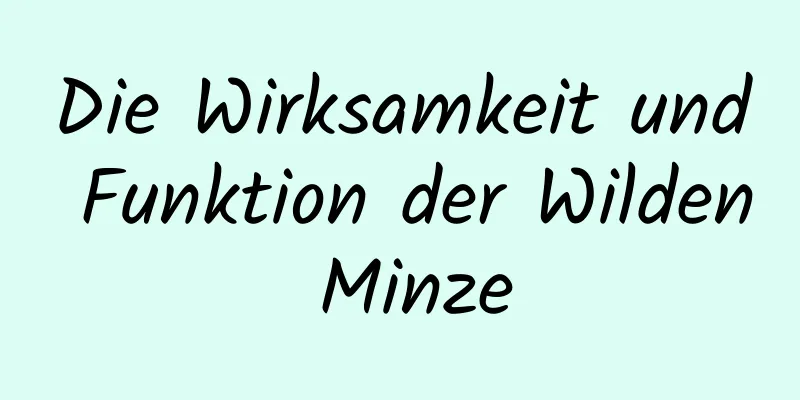 Die Wirksamkeit und Funktion der Wilden Minze