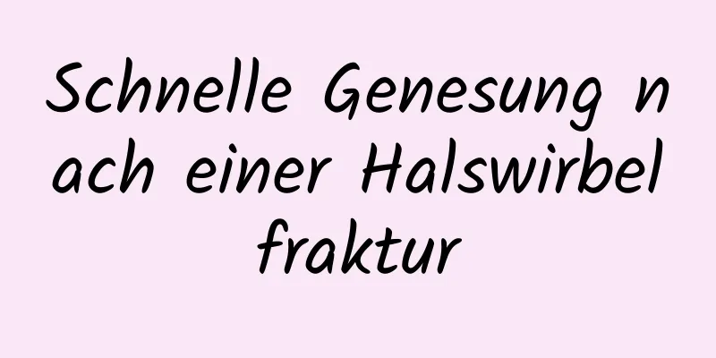 Schnelle Genesung nach einer Halswirbelfraktur