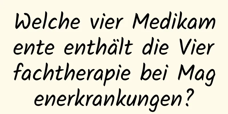 Welche vier Medikamente enthält die Vierfachtherapie bei Magenerkrankungen?