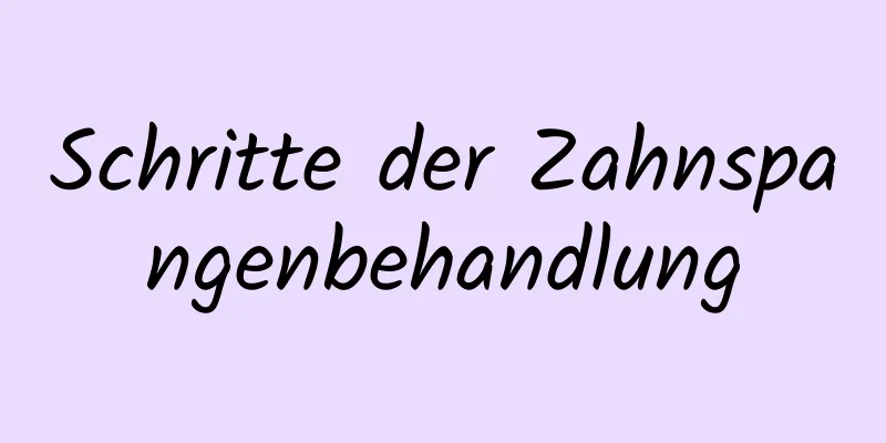 Schritte der Zahnspangenbehandlung