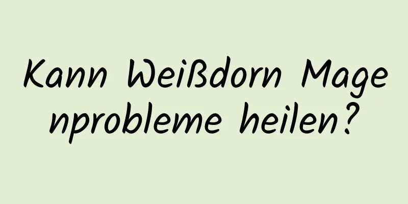 Kann Weißdorn Magenprobleme heilen?