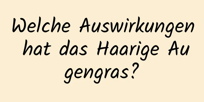 Welche Auswirkungen hat das Haarige Augengras?