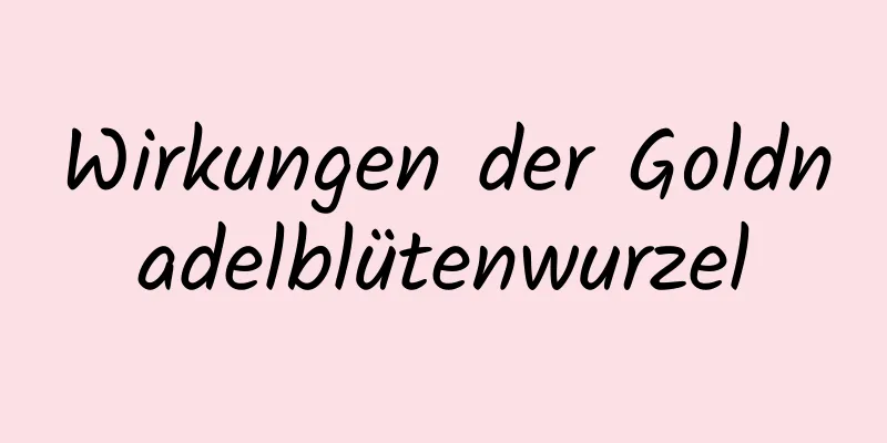 Wirkungen der Goldnadelblütenwurzel