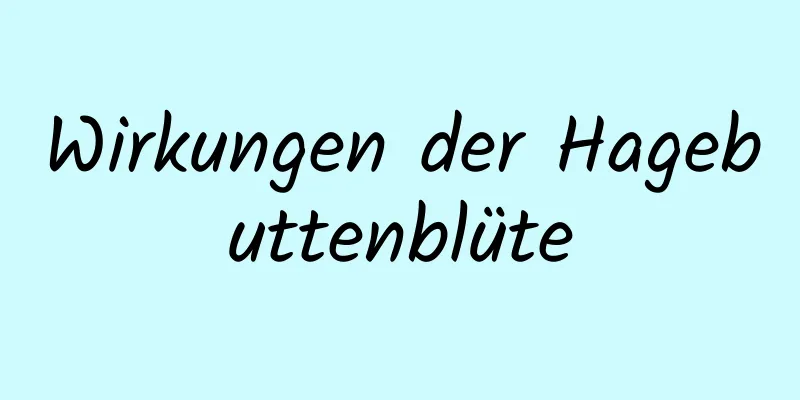 Wirkungen der Hagebuttenblüte