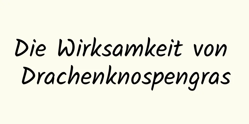 Die Wirksamkeit von Drachenknospengras