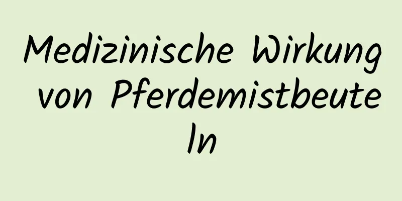 Medizinische Wirkung von Pferdemistbeuteln