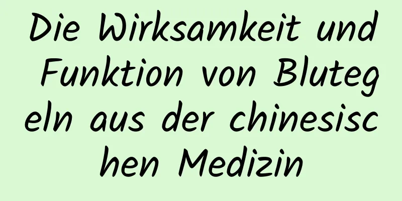 Die Wirksamkeit und Funktion von Blutegeln aus der chinesischen Medizin