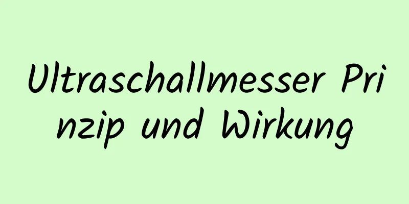 Ultraschallmesser Prinzip und Wirkung