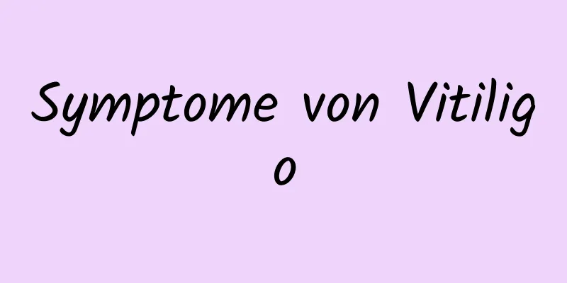 Symptome von Vitiligo