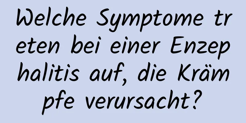 Welche Symptome treten bei einer Enzephalitis auf, die Krämpfe verursacht?