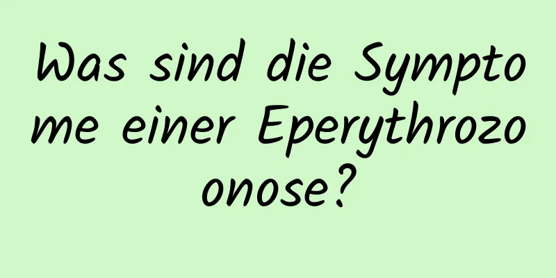 Was sind die Symptome einer Eperythrozoonose?