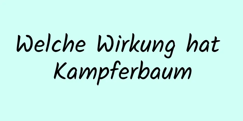 Welche Wirkung hat Kampferbaum