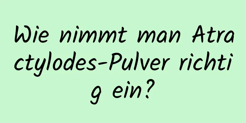 Wie nimmt man Atractylodes-Pulver richtig ein?