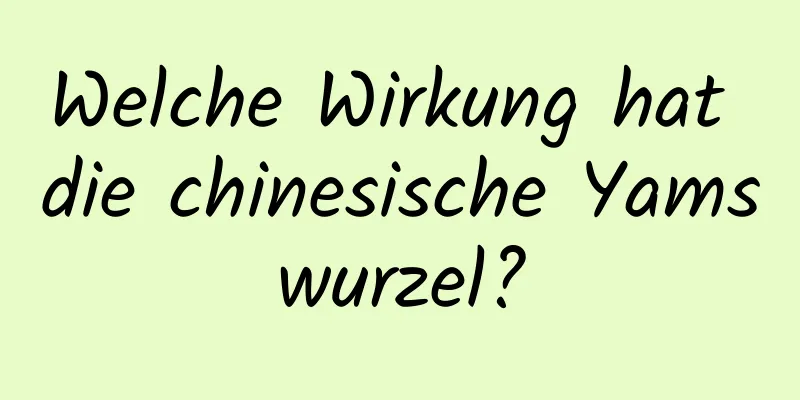 Welche Wirkung hat die chinesische Yamswurzel?