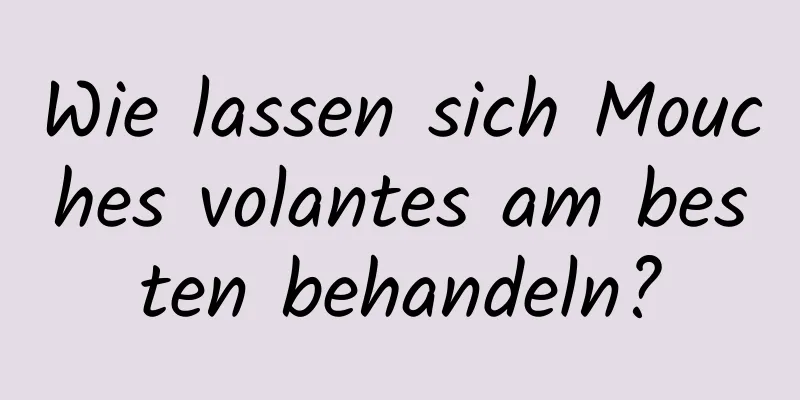 Wie lassen sich Mouches volantes am besten behandeln?