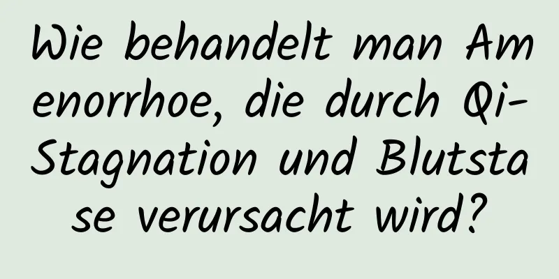 Wie behandelt man Amenorrhoe, die durch Qi-Stagnation und Blutstase verursacht wird?