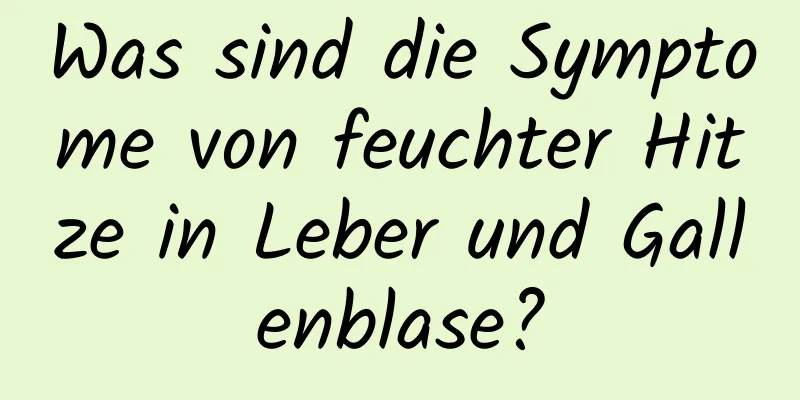 Was sind die Symptome von feuchter Hitze in Leber und Gallenblase?