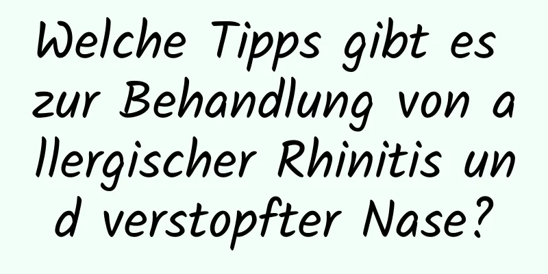 Welche Tipps gibt es zur Behandlung von allergischer Rhinitis und verstopfter Nase?