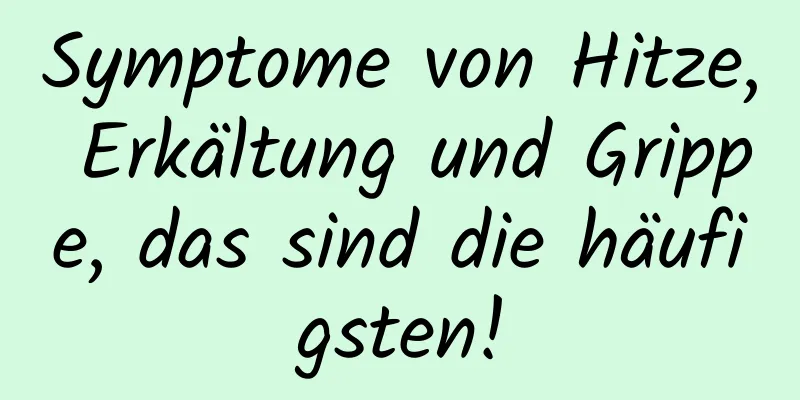 Symptome von Hitze, Erkältung und Grippe, das sind die häufigsten!