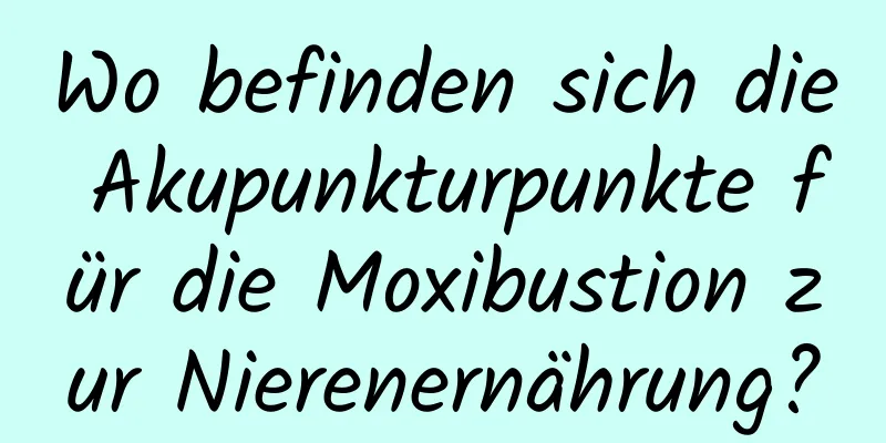 Wo befinden sich die Akupunkturpunkte für die Moxibustion zur Nierenernährung?