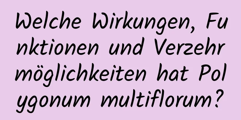 Welche Wirkungen, Funktionen und Verzehrmöglichkeiten hat Polygonum multiflorum?