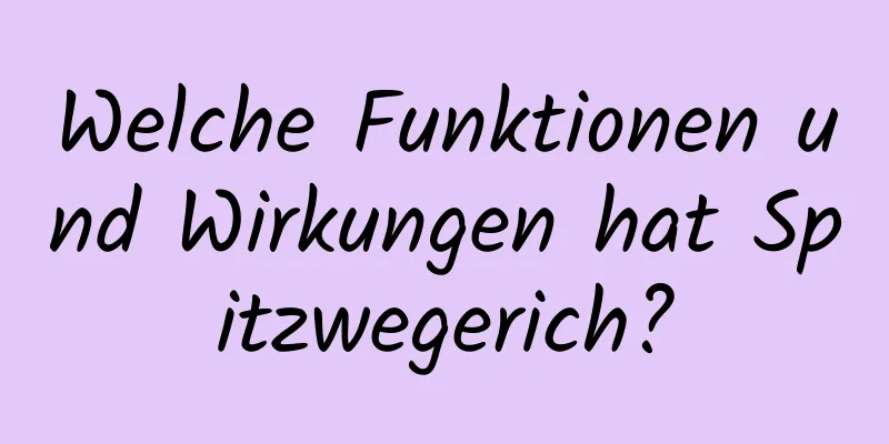 Welche Funktionen und Wirkungen hat Spitzwegerich?