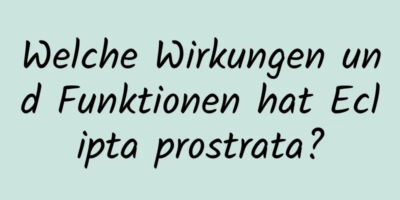 Welche Wirkungen und Funktionen hat Eclipta prostrata?