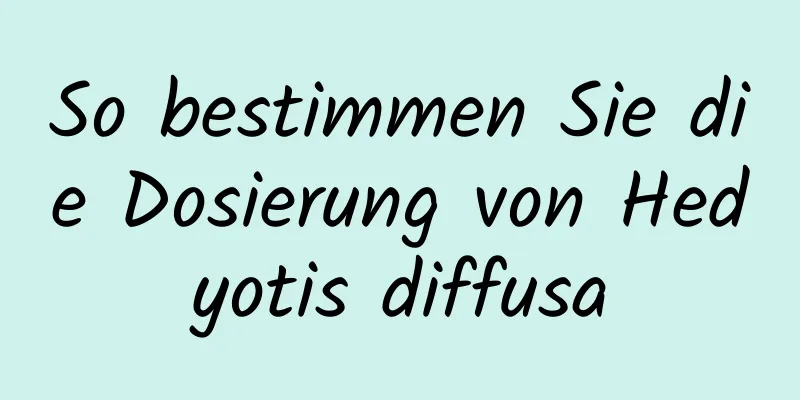 So bestimmen Sie die Dosierung von Hedyotis diffusa