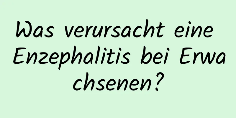 Was verursacht eine Enzephalitis bei Erwachsenen?