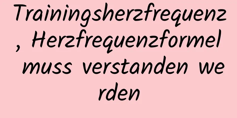 Trainingsherzfrequenz, Herzfrequenzformel muss verstanden werden