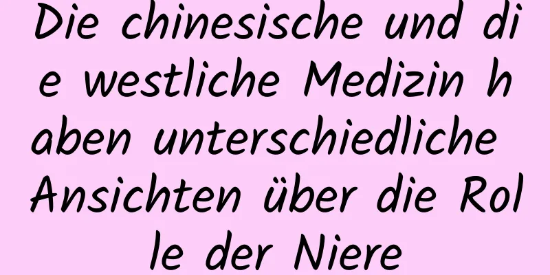 Die chinesische und die westliche Medizin haben unterschiedliche Ansichten über die Rolle der Niere