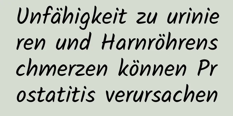 Unfähigkeit zu urinieren und Harnröhrenschmerzen können Prostatitis verursachen