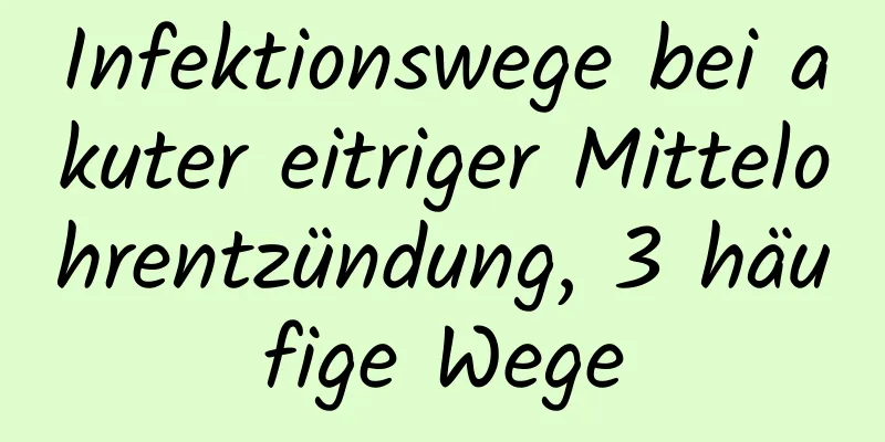 Infektionswege bei akuter eitriger Mittelohrentzündung, 3 häufige Wege