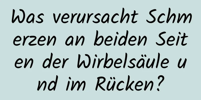 Was verursacht Schmerzen an beiden Seiten der Wirbelsäule und im Rücken?