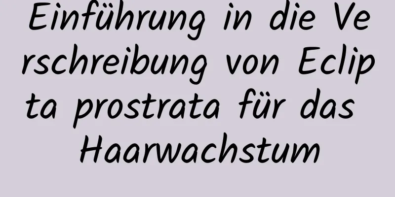 Einführung in die Verschreibung von Eclipta prostrata für das Haarwachstum