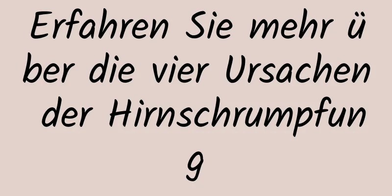 Erfahren Sie mehr über die vier Ursachen der Hirnschrumpfung