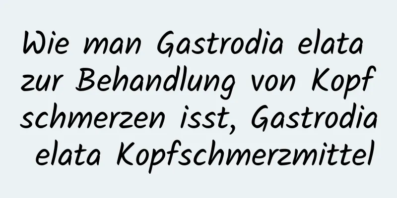 Wie man Gastrodia elata zur Behandlung von Kopfschmerzen isst, Gastrodia elata Kopfschmerzmittel