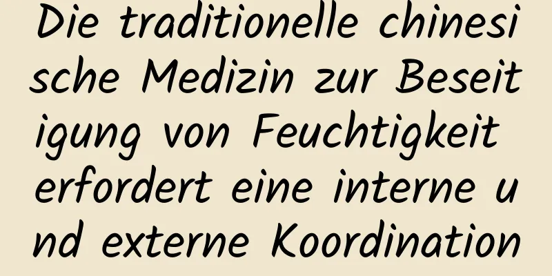 Die traditionelle chinesische Medizin zur Beseitigung von Feuchtigkeit erfordert eine interne und externe Koordination