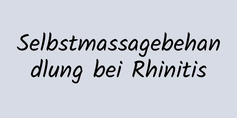 Selbstmassagebehandlung bei Rhinitis