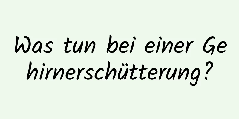 Was tun bei einer Gehirnerschütterung?